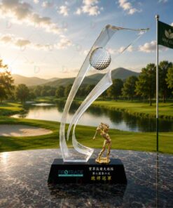 Cúp Golf Pha Lê 010 Cao Cấp | Cúp Vinh Danh Sang Trọng