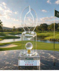 Cúp Golf Pha Lê 002 Cao Cấp | Cúp Trao Giải Golf Chuyên Nghiệp