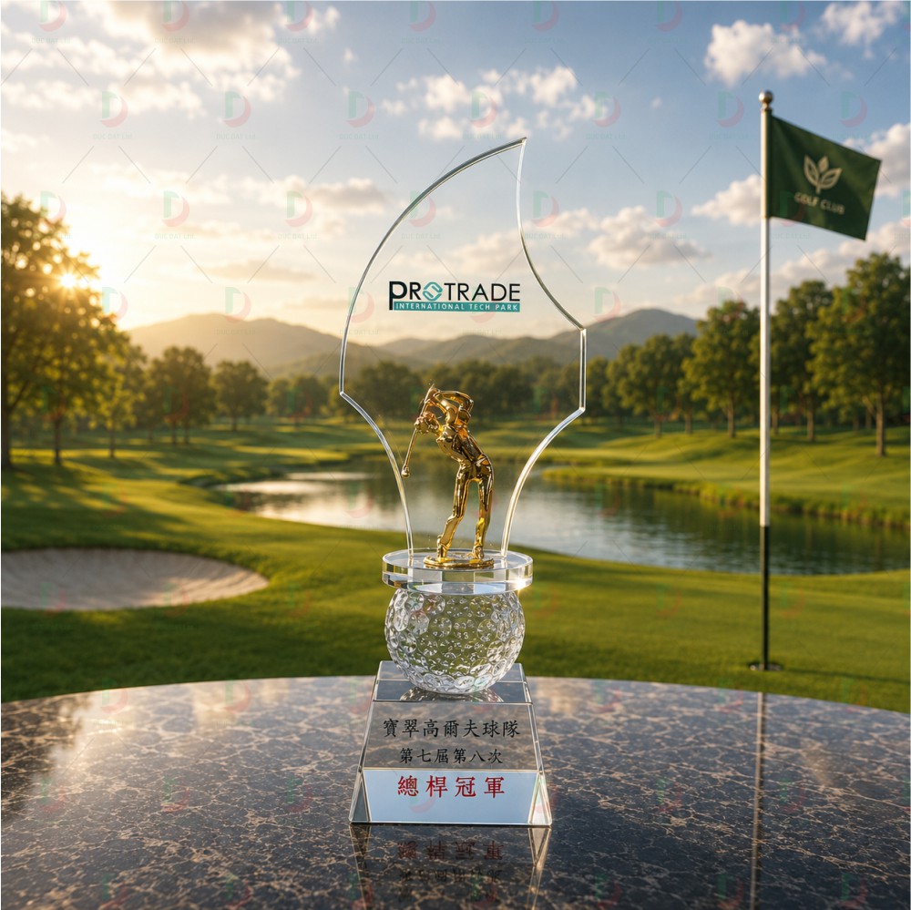 cup_the_thao__45_ Cúp Golf Pha Lê 008 thiết kế golfer mạ vàng cao cấp