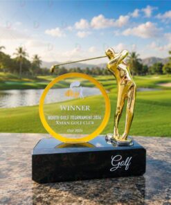 Cúp Golf Pha Lê 012 Cao Cấp | Cúp Golf Thiết Kế Độc Quyền