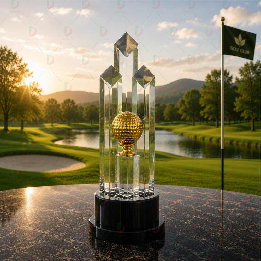 cup_the_thao__45_ Cúp Golf Pha Lê 013 thiết kế tháp pha lê cao cấp
