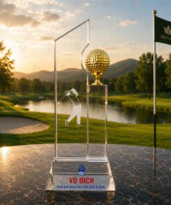 Cúp Golf Pha Lê 015 Cao Cấp | Cúp Vô Địch Golf Sang Trọng