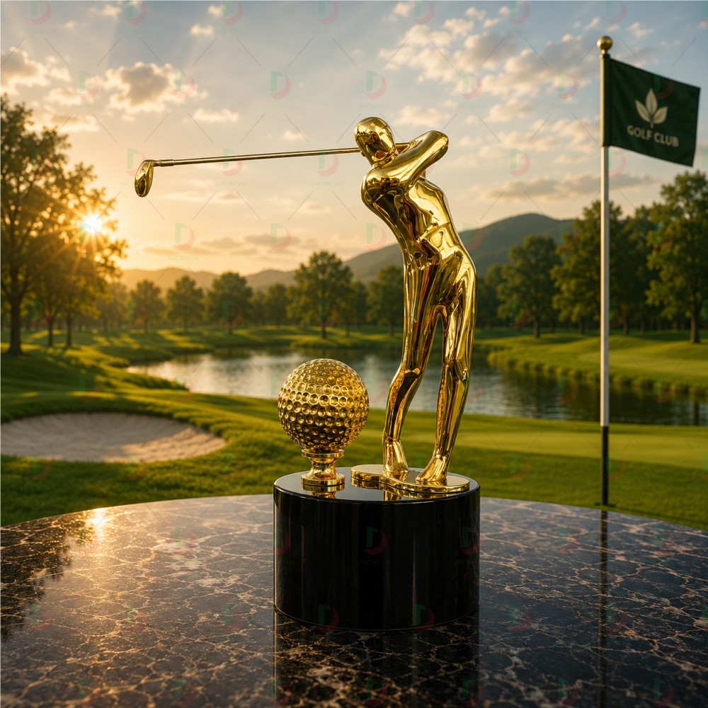 cup_the_thao__45_ Cúp Golf Pha Lê 017 thiết kế tượng golfer mạ vàng sang trọng, đế đen cao cấp dùng trao giải golf