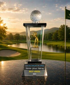 Cúp Golf Pha Lê 019 – Cúp Best Gross Sang Trọng Cho Giải Golf