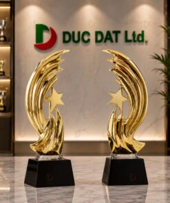 Cúp Nghệ Thuật 006 Mạ Vàng Cánh Chim & Ngôi Sao