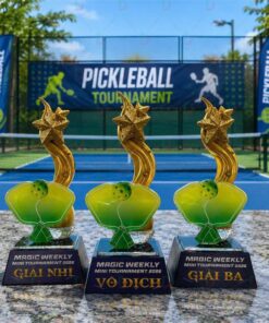 Cúp Pickleball 004 Cao Cấp | Cúp Giải Pickleball Đẹp, Thiết Kế Độc Quyền