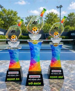 Cúp Pickleball 008 Pha Lê Cao Cấp – Thiết Kế Độc Bản Giải Đấu