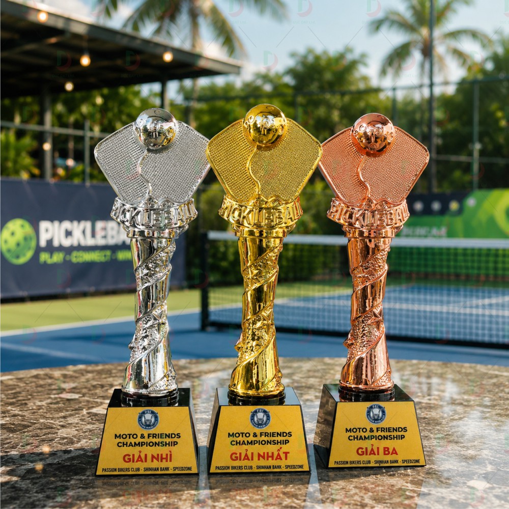cup_the_thao__45_ Cúp Pickleball 011 Pha Lê Kim Loại Cao Cấp