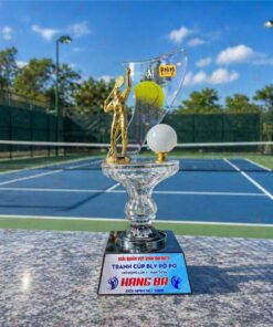 Cúp Tennis 019 - Cúp Pha Lê Trong Suốt Dáng Ngọn Lửa